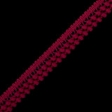 European Apple Red Two Row Mini Pom Pom Trim