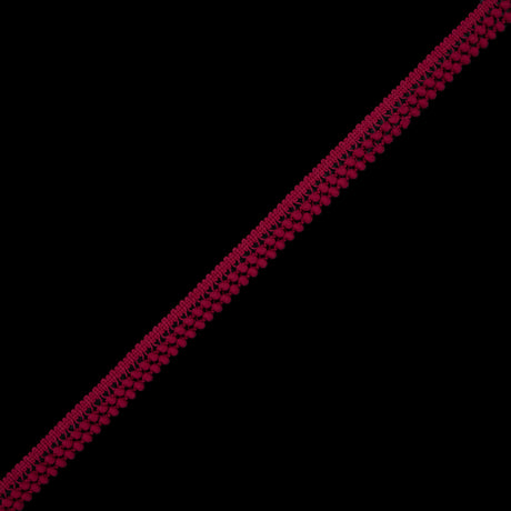 European Apple Red Two Row Mini Pom Pom Trim