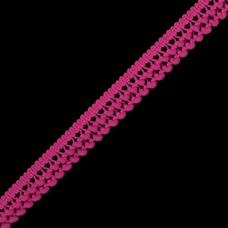 Fuchsia Two Row Mini Pom Pom Trim