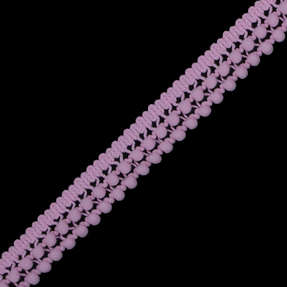 Pink Two Row Mini Pom Pom Trim