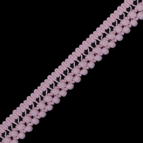 Baby Pink Two Row Mini Pom Pom Trim