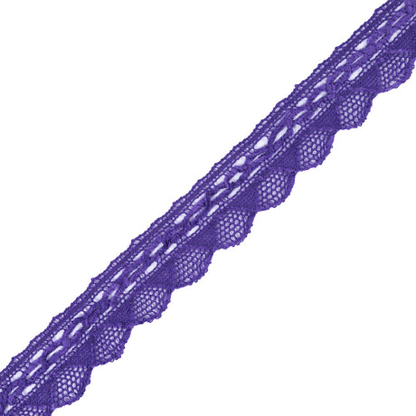 Purple Crochet Chenille Trim - 1.5"