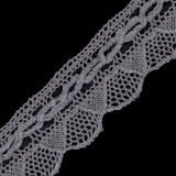 Silver Crochet Chenille Trim - 1.5"