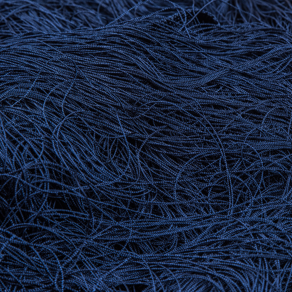 European Chainette Fringe Trim - 40" - Navy - Lindsay Collection