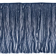 European Chainette Fringe Trim - 40" - Navy - Lindsay Collection
