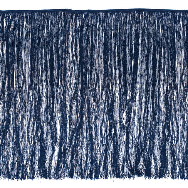 European Chainette Fringe Trim - 40" - Navy - Lindsay Collection