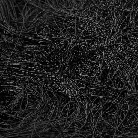 European Chainette Fringe Trim - 40" - Black - Lindsay Collection