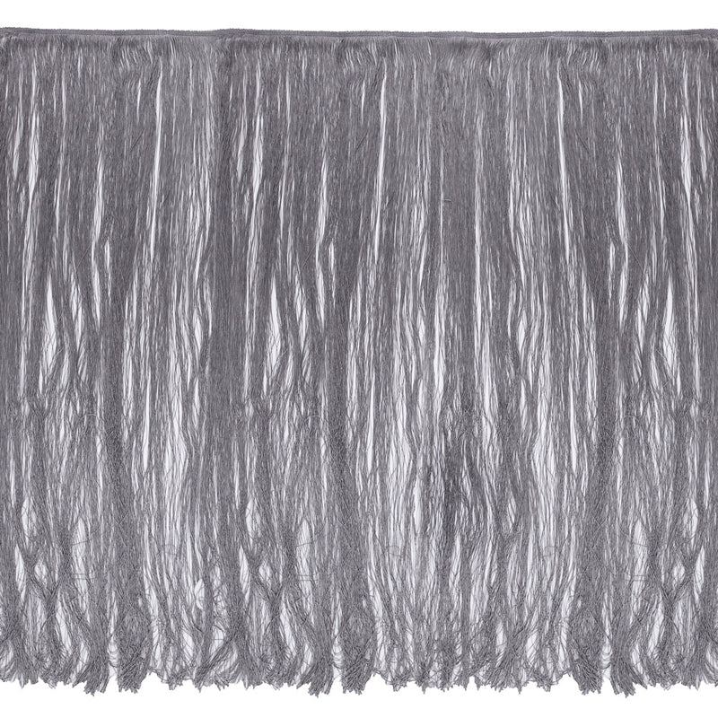 European Chainette Fringe Trim - 40" - Silver - Lindsay Collection