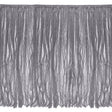 European Chainette Fringe Trim - 40" - Silver - Lindsay Collection