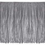 European Chainette Fringe Trim - 40" - Silver - Lindsay Collection