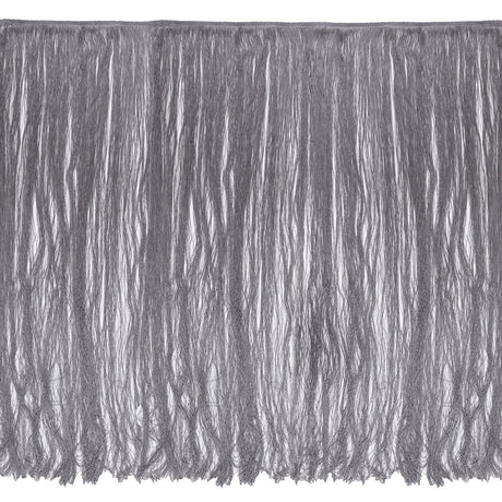 European Chainette Fringe Trim - 40" - Silver - Lindsay Collection