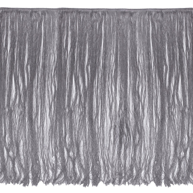 European Chainette Fringe Trim - 40" - Silver - Lindsay Collection