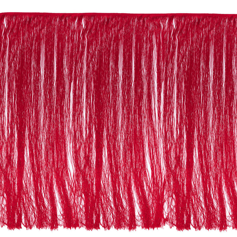 European Chainette Fringe Trim - 40" - Red - Lindsay Collection