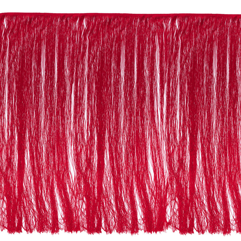 European Chainette Fringe Trim - 40" - Red - Lindsay Collection