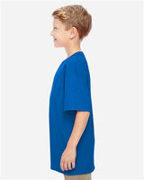 Youth Short Sleeve Heavy Cotton T-Shirt Breathable and Long Lasting