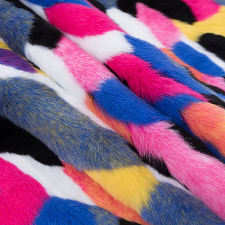 Vibrant Multicolored Faux Fur