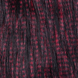 Black and Red Long Haired Faux Fur