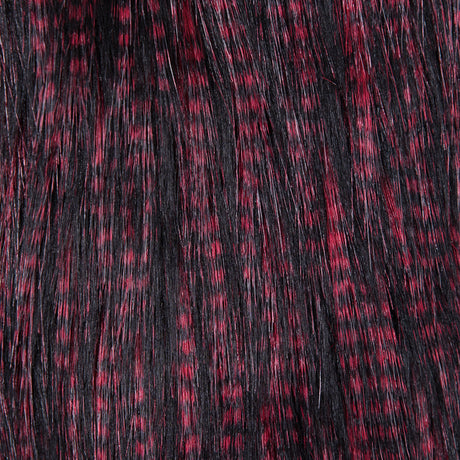 Black and Red Long Haired Faux Fur