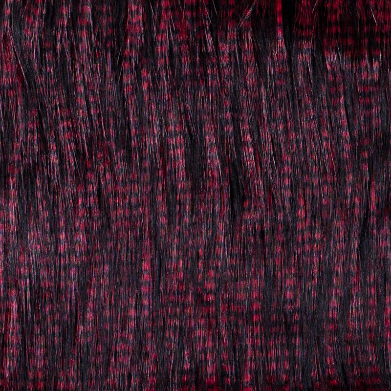 Black and Red Long Haired Faux Fur