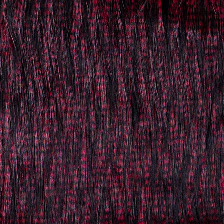 Black and Red Long Haired Faux Fur