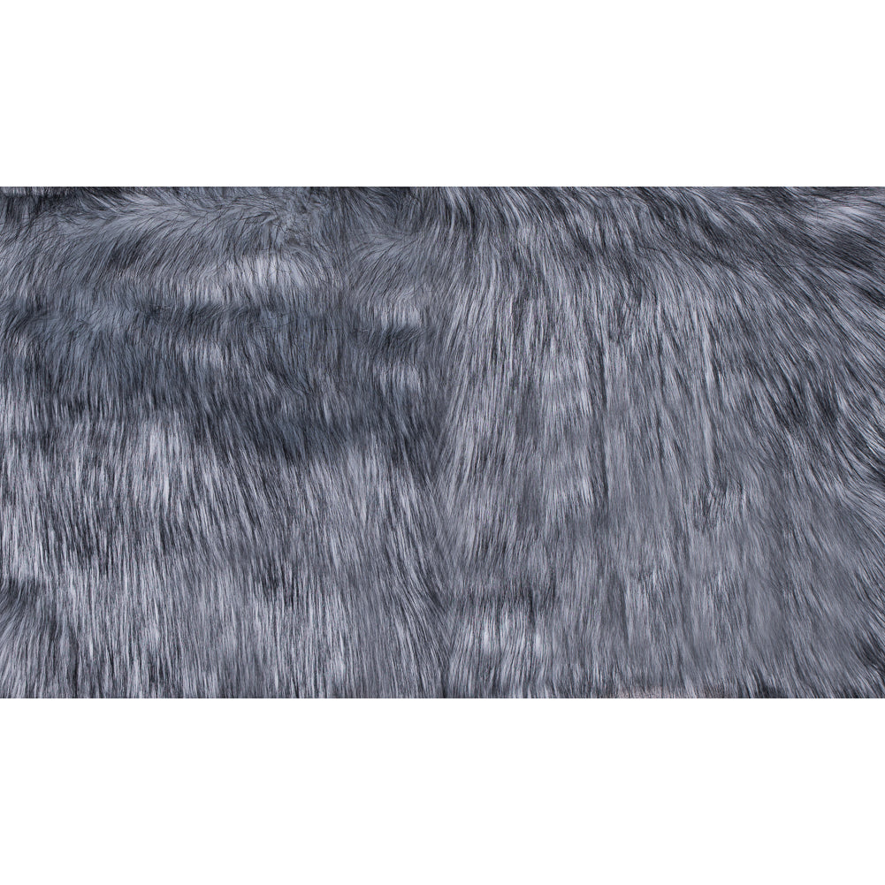 Black and White Long Haired Faux Fur