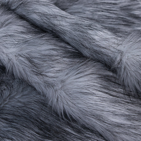 Black and White Long Haired Faux Fur