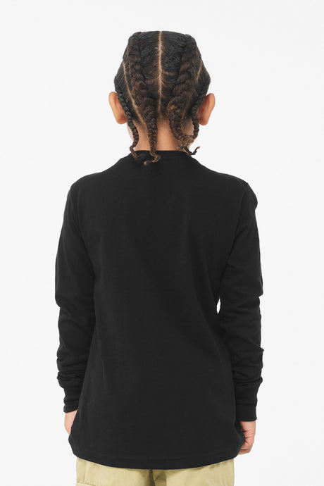 Image 1: Bella Canvas Youth Jersey Long Sleeve TeeImage 2: Soft jersey long sleeve kids shirtImage 3: Comfortable youth casual apparelImage 4: Blank kids tee for custom printingImage 5: Lightweight Bella Canvas youth clothingImage 6: Premium children's long sleeve shirt