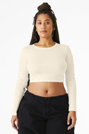 Image 1: Bella Canvas Women's Micro Rib Long Sleeve Baby TeeImage 2: Women's fitted ribbed long sleeve shirtImage 3: Soft micro rib baby tee designImage 4: Premium Bella Canvas women's apparelImage 5: Blank ribbed tee for custom printingImage 6: Trendy long sleeve baby tee
