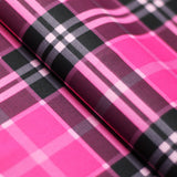 Modern Plaid Polyester Spandex Fabric - Multicolor Tartan Plaid Print, 58/60" Width, 240 GSM (1 Yard)