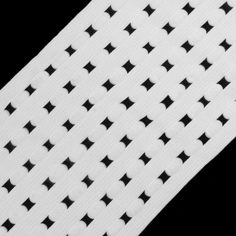 White Wide Elastic Trim - 3.75"