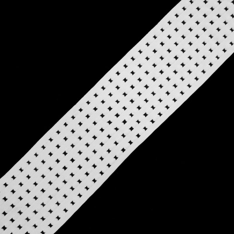 White Wide Elastic Trim - 3.75"
