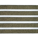 Italian Metallic Gold Elastic Trim with Sheer Stripes - 3.5"