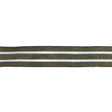 Italian Metallic Gold Elastic Trim with Sheer Stripes - 2"