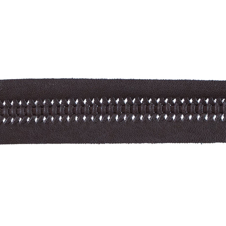 Brown Braided Faux Leather Trim - 1.25"