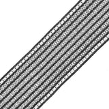 Black Nylon Elastic Trim - 1.125"