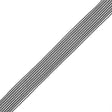 Black Nylon Elastic Trim - 1.125"