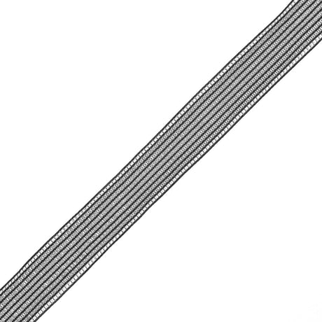 Black Nylon Elastic Trim - 1.125"