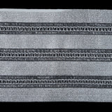 Foiled Silver Metallic Elastic Trim - 3.5"