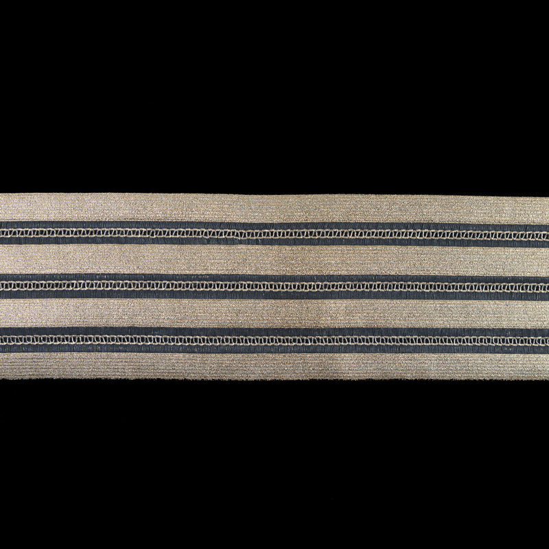 Foiled Gold Metallic Elastic Trim - 3.5"