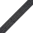 Black Embroidered Lace Trim - 1.5"