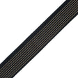 Italian Gold Studded Black Elastic Trim - 2"