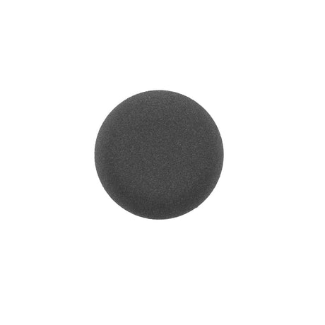 Italian Matte Charcoal Gray Domed Plastic Button - 24L/15mm