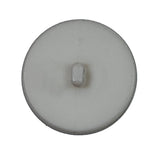 Italian Matte Light Gray Domed Plastic Button - 44L/28mm