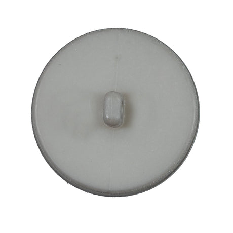 Italian Matte Light Gray Domed Plastic Button - 44L/28mm