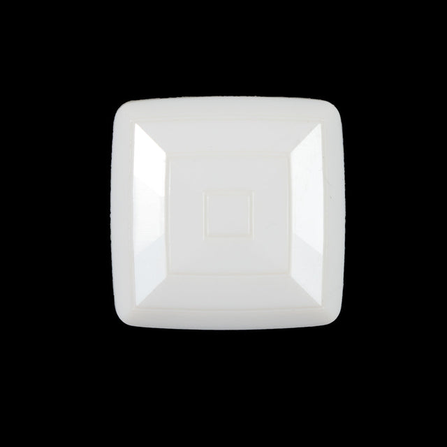 Italian Ivory Square Plastic Button - 36L/23mm