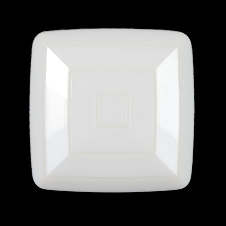 Italian Ivory Square Plastic Button - 48L/30.5mm
