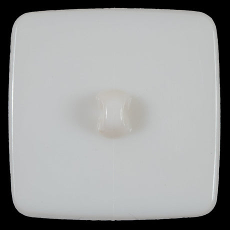 Italian Ivory Square Plastic Shank Back Button - 64L/40.5mm