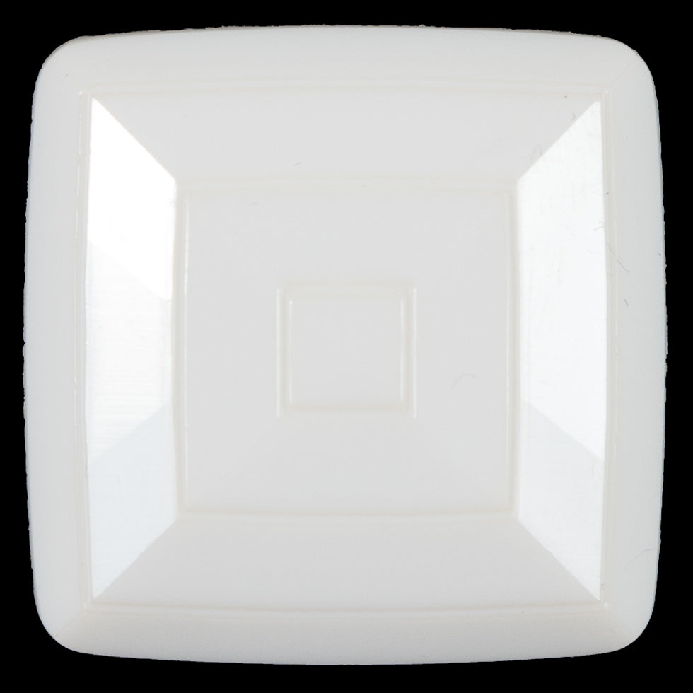 Italian Ivory Square Plastic Shank Back Button - 64L/40.5mm