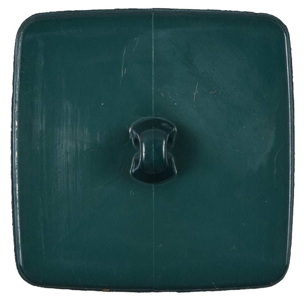 Italian Sycamore Green Square Plastic Shank Back Button - 64L/40.5mm
