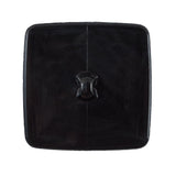 Italian Black Square Plastic Button - 48L/30.5mm